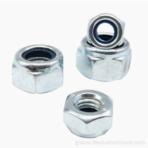 black stainless steel nuts and bolts Galvanized hexagonal self-locking nut DIN985 Manufactory